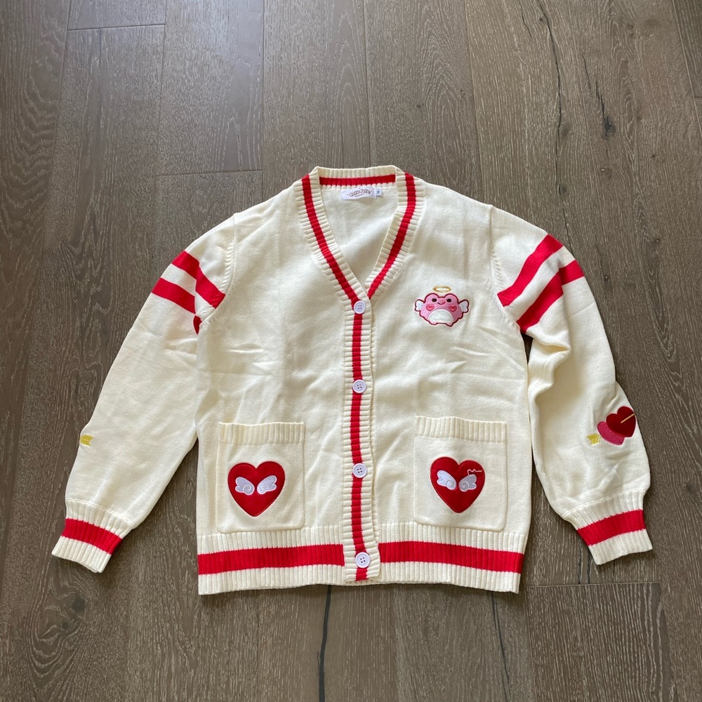 Duludulu creamy Angel froggie cardigan